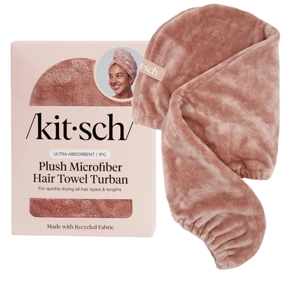 Kitsch Plush Microfiber Hair Towel Turban Terracotta