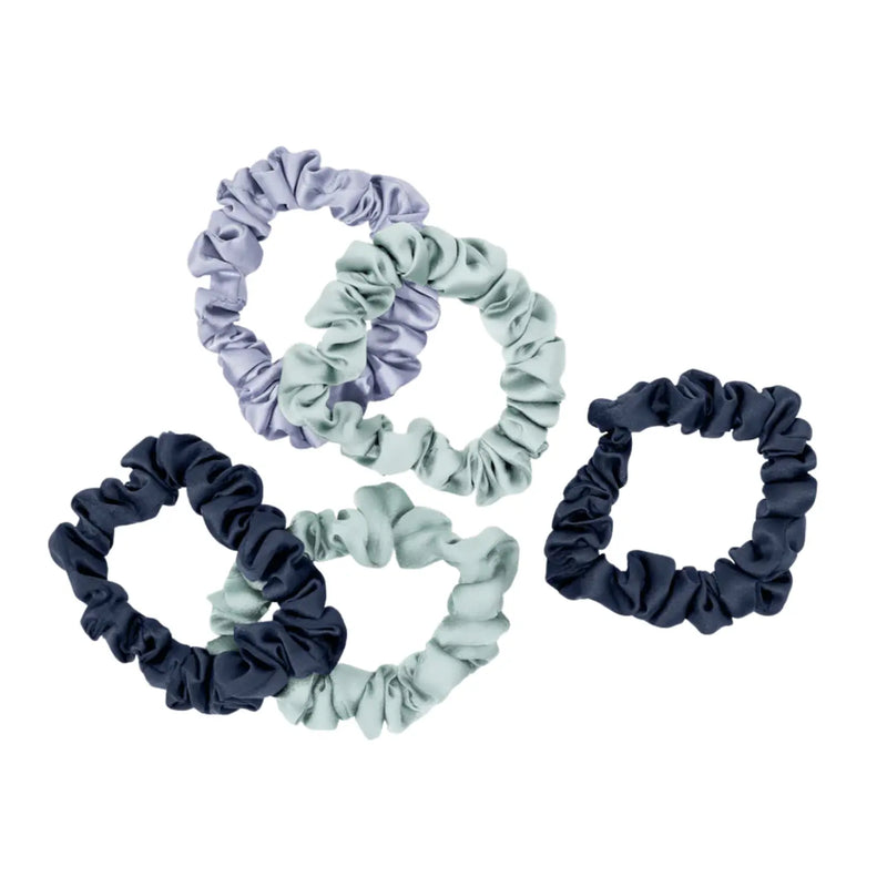 Kitsch Ruched Satin Scrunchies 5pc Set Garden Bouquet