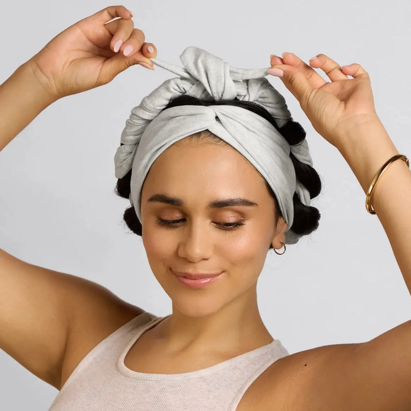Kitsch Set & Flow Heatless Curling Headband Heather Gray
