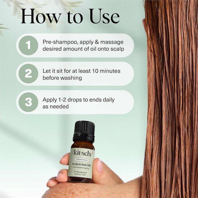 Kitsch Strengthening Scalp & Hair Oil with Rosemary & Biotin 10 ml.