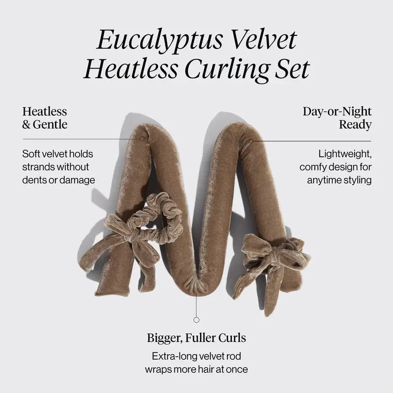 Kitsch Velvet XL Heatless Curling Set Eucalyptus