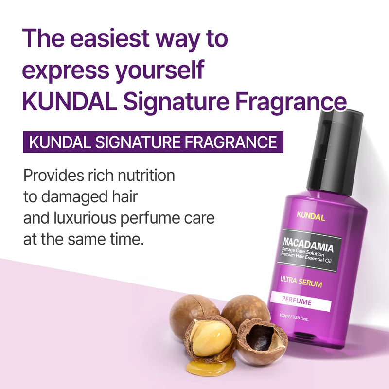 Kundal Macadamia Hair Serum Amber Vanilla