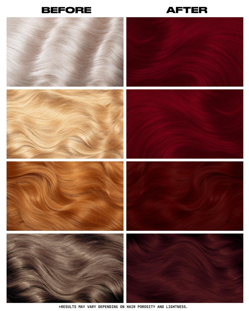 Lunar Tides Semi Permanent Hair Color Blood Moon, semi-permanente haarverf in dieprood