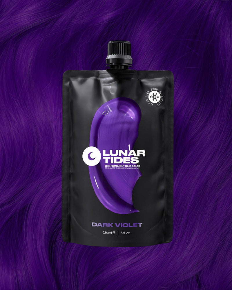Lunar Tides Semi Permanent Hair Color Dark Violet, semi-permanente donkerpaarse haarverf