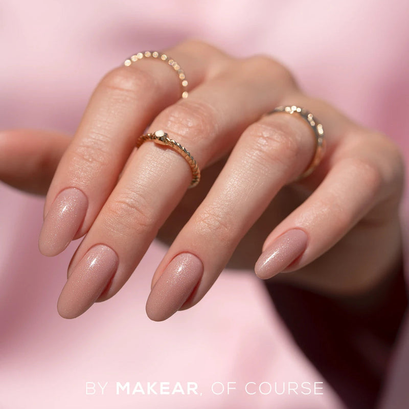 Makear UV Gel Polish 645, beige gellak met fijne shimmer
