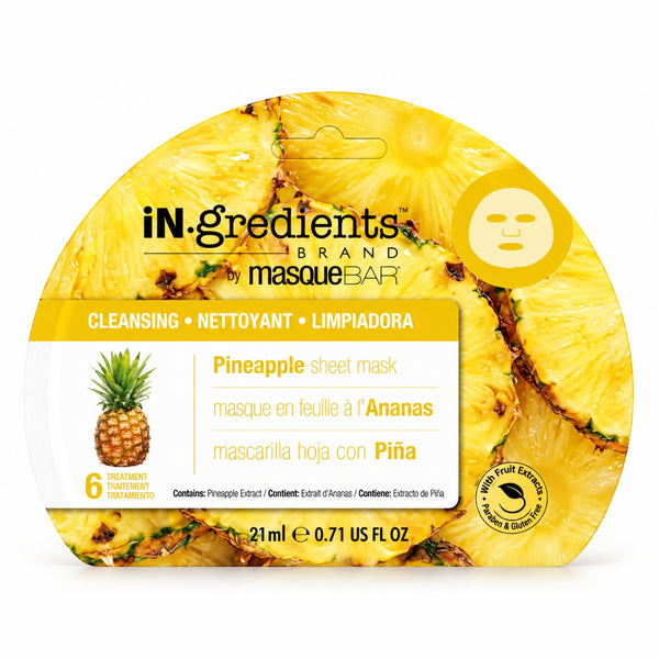 Masque Bar In.gredients Sheet Mask Pineapple, hydraterend en reinigend sheetmasker