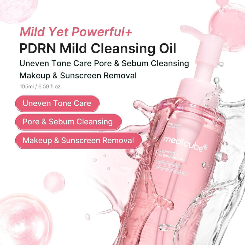 Medicube Pdrn Mild Cleansing Oil, lichte reinigingsolie voor het gezicht