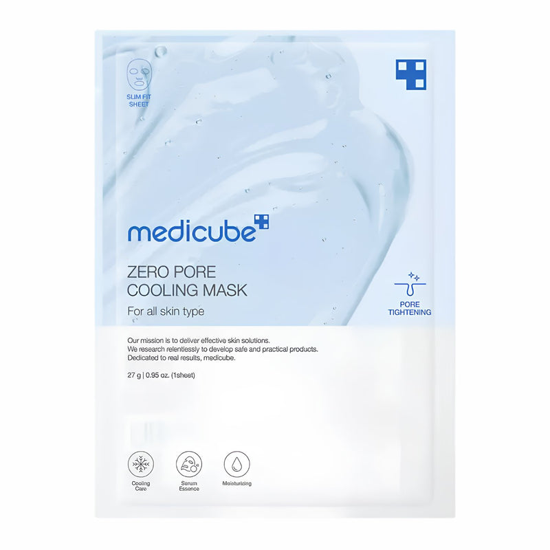 Medicube Zero Pore Cooling Mask, verkoelend sheet mask voor het verfijnen van poriën.