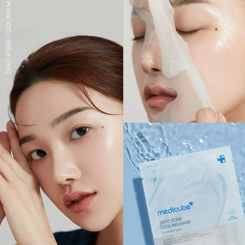 Medicube Zero Pore Cooling Mask, verkoelend sheet mask voor het verfijnen van poriën.