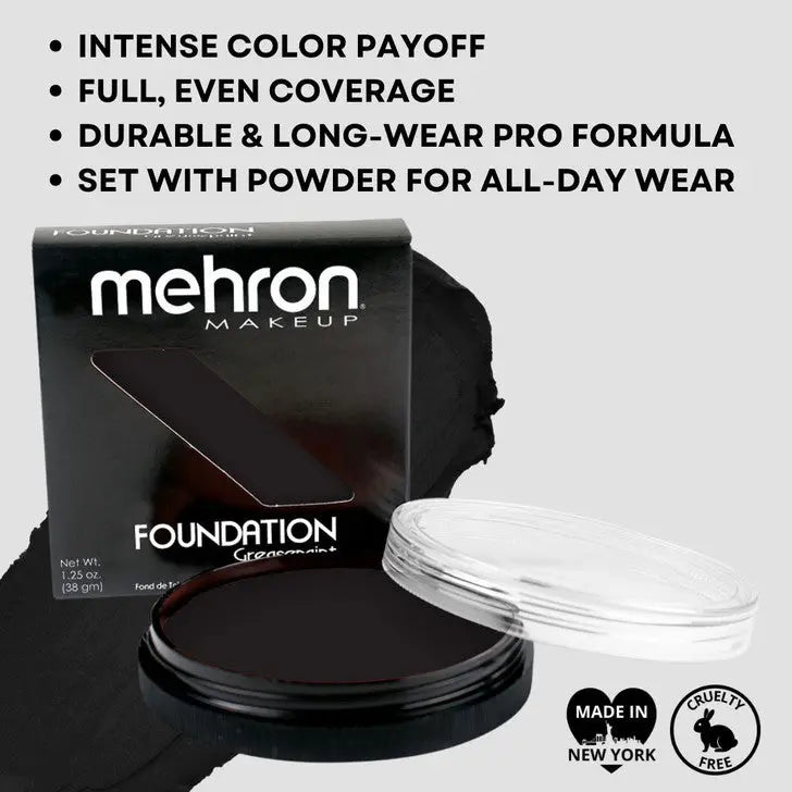 Mehron Makeup Foundation Greasepaint Black
