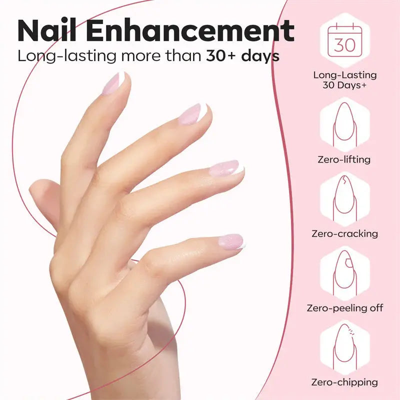Modelones 8-in-1 Builder Nail Gel Nude Pink Glitter