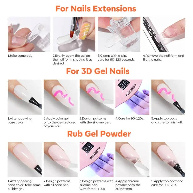 Modelones Non-Stick Hands Solid Builder Gel Kit