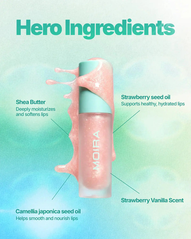 Moira Angel Glow Gloss 005 Cloud Beam, lipgloss voor een high-shine finish