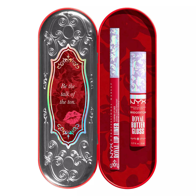 NYX Professional Makeup x Bridgerton Royal Treasures Duo Lipkit 04 Rogue Romance + Flirt Alert