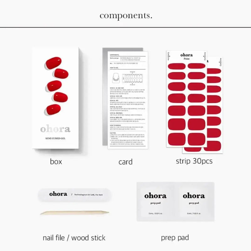 Ohora Ohora Semi Cured Gel Nail Strips Set