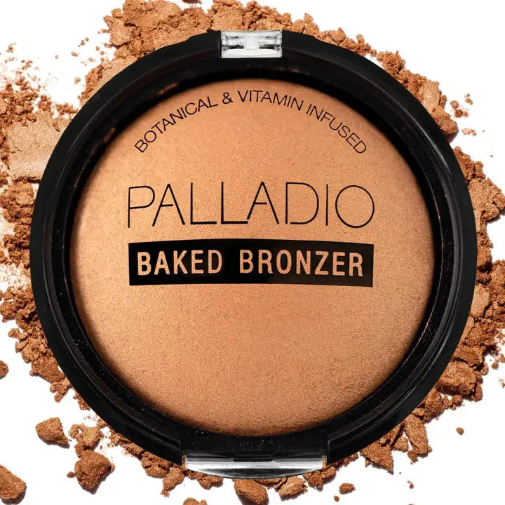 Palladio Beauty Baked Bronzer Pacific Tan, gebakken bronzer voor een sunkissed glow, foto 3 van 5