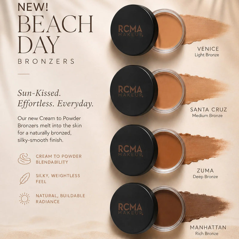 RCMA Makeup Beach Day Cream To Powder Bronzer Venice, crème-naar-poeder bronzer, foto 2 van 2