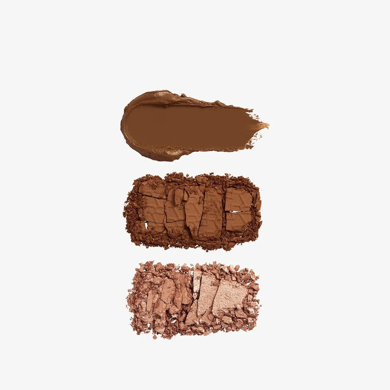 Revolution Bronze Icon Sunkissed Tan, bronzer palette met crème, matte en glinsterende tinten, foto 2 van 4