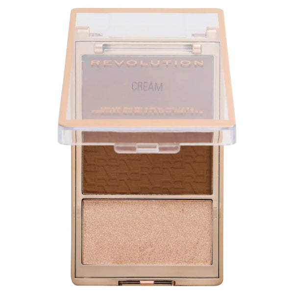 Revolution Bronze Icon Sunkissed Tan, bronzer palette met crème, matte en glinsterende tinten