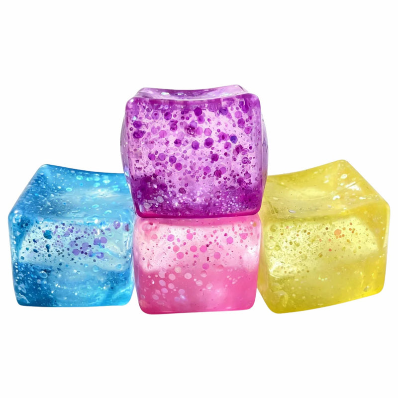 Mystery Glitter Cube Squishy van Boozyshop, mystery squishy, uitvoering is een verrassing