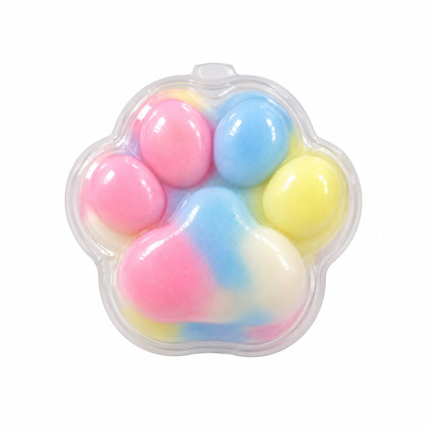 Mystery Pastel Wax Cracking Paw Squishy, pootje met pastelkleurige waslaag