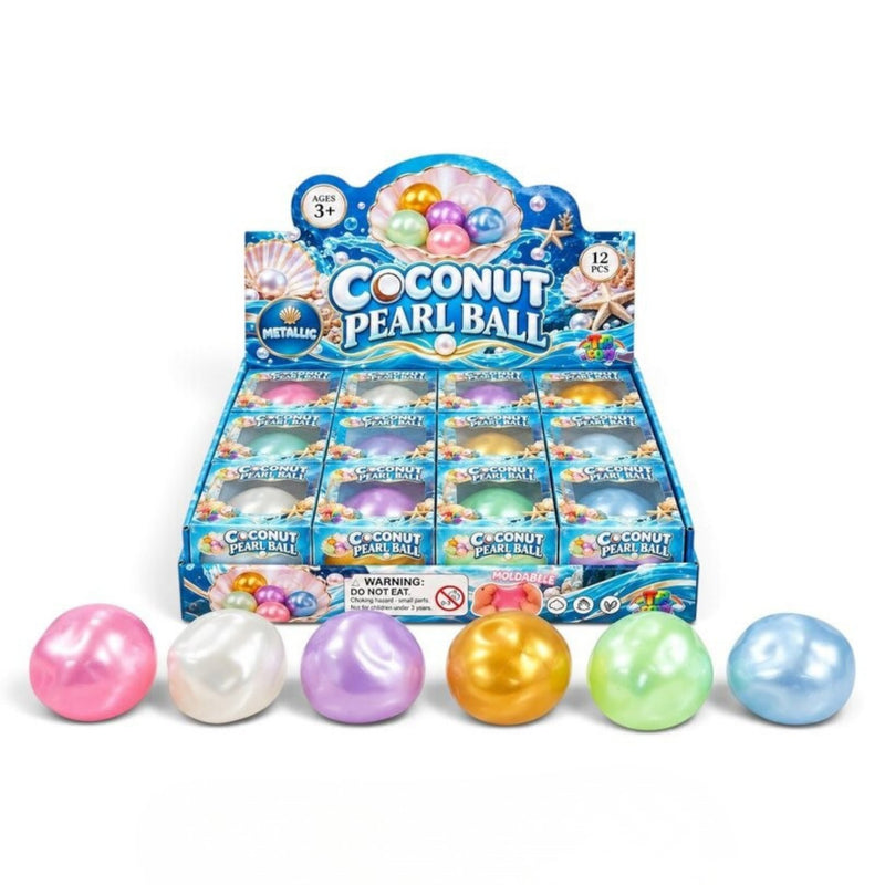 Squishy Mystery Pearl Coconut Oil Ball Squishy, zacht stressballetje, foto 2 van 2