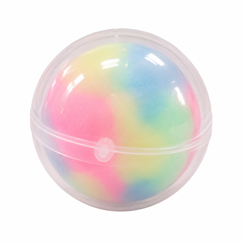 Mystery Rainbow Wax Cracking Ball Squishy, bal met regenboogkleurige waslaag