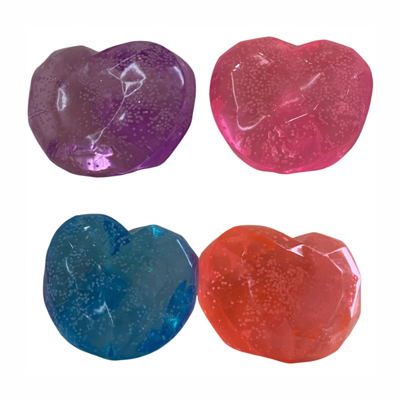 Sugar Heart Squishy van Boozyshop, jelly squishy met glitter