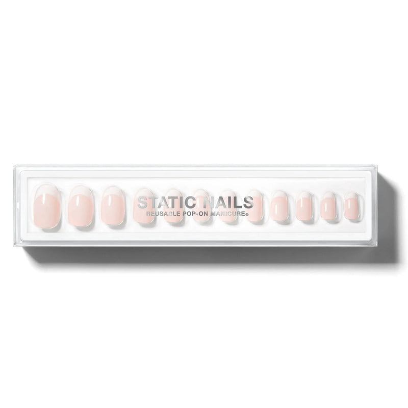 Static Nails Reusable Pop-On Manicure French 75 Round