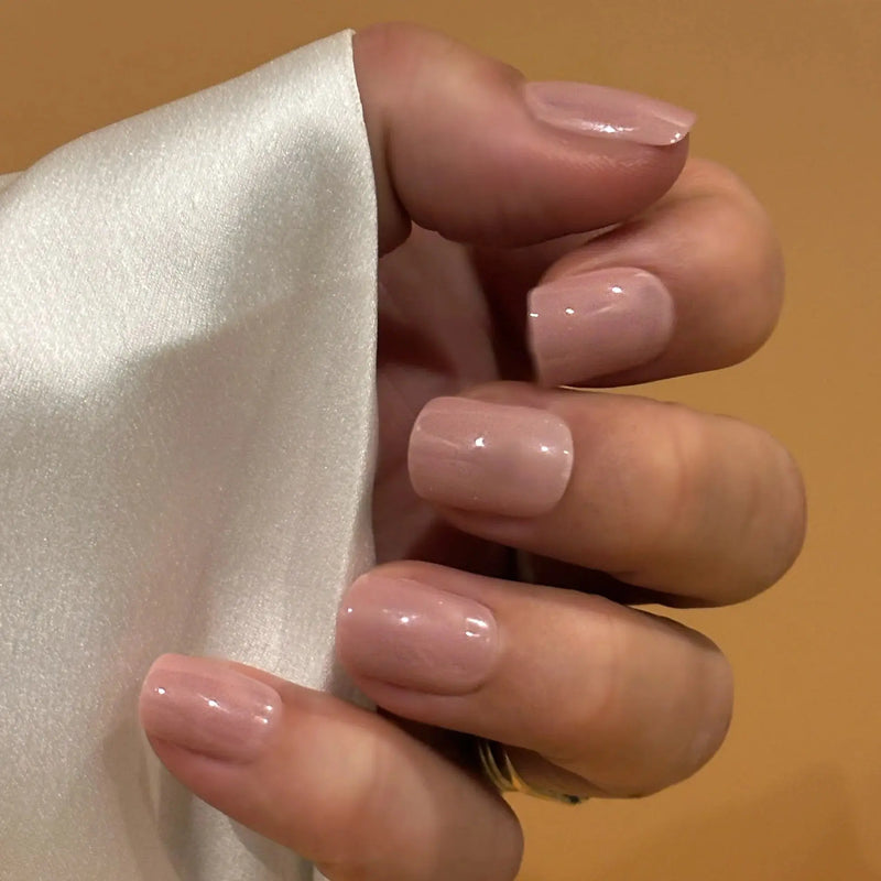 Static Nails Reusable Pop-On Manicure Peony Square