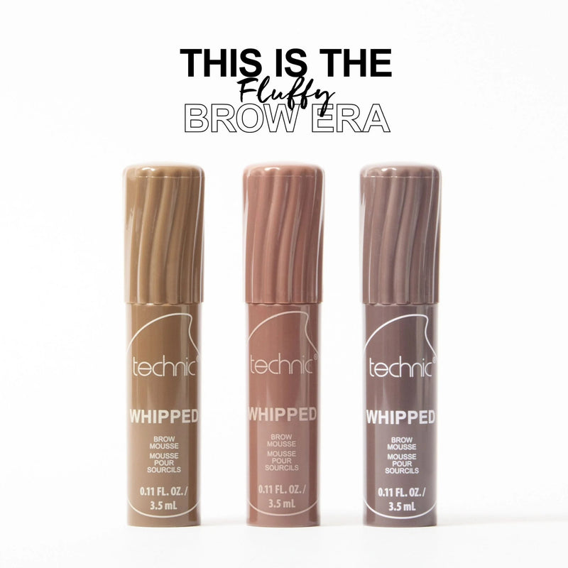 Technic Whipped Brow Mousse Medium Brown, wenkbrauwmousse voor kleur en textuur
