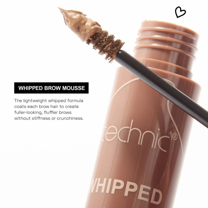 Technic Whipped Brow Mousse Medium Brown, wenkbrauwmousse voor kleur en textuur